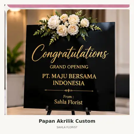 Papan Bunga Akrilik Benoa